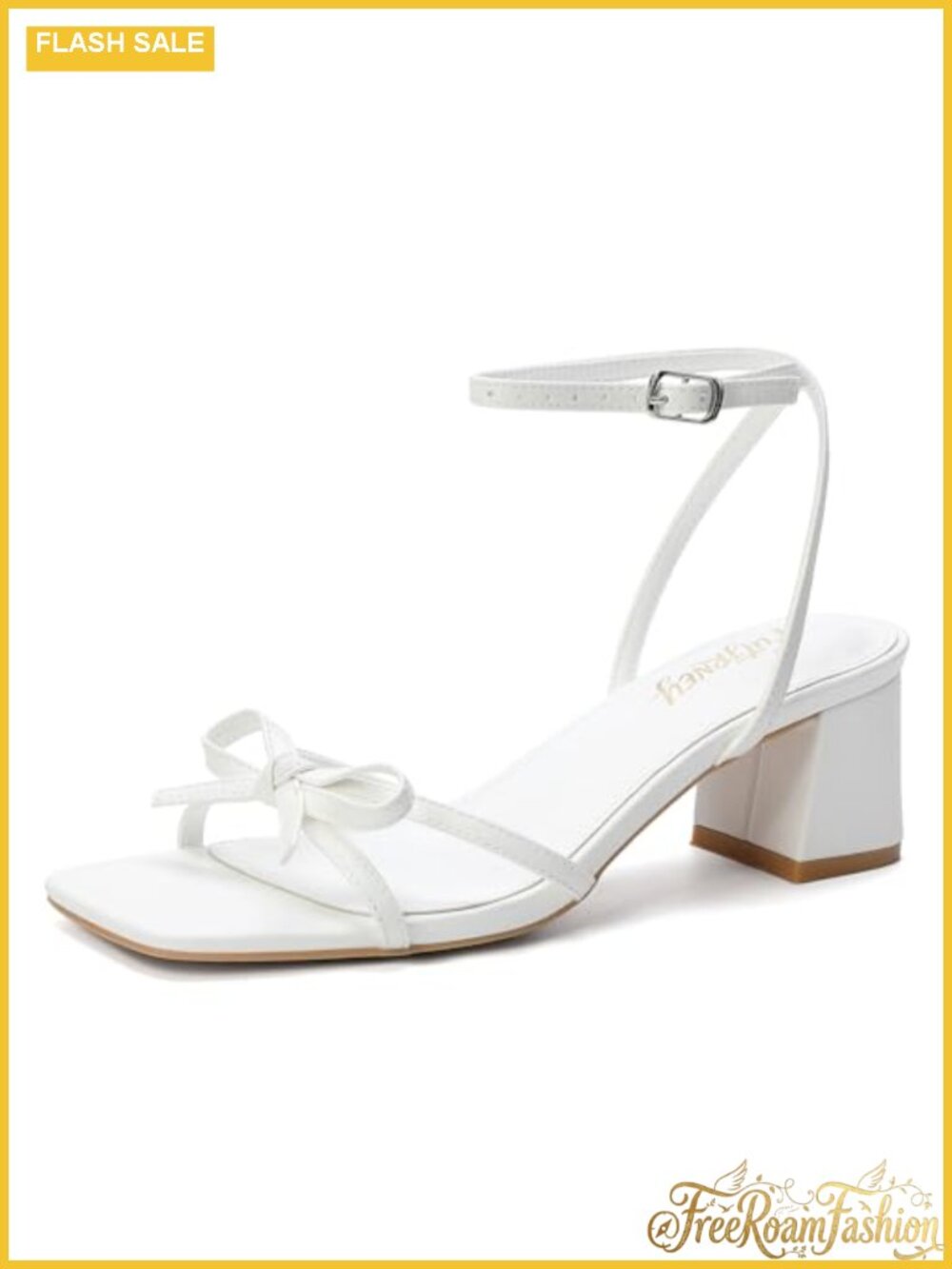 Women's Bow Strappy Low Heels Block Heel Sandals